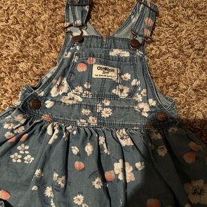 OshKosh B'gosh Blue Floral Kids Overalls